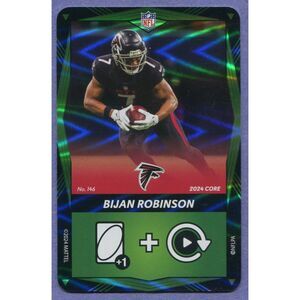 2024 Uno Elite Football Card Green Foil #146 Bijan Robinson